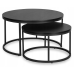 Журнальний столик MEBEL ELITE Manu Max круглий 80 x 80 x 46,5 см чорний