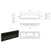 БІОКАМІН BLACK LINE зі склом 1200x400 чорний 120