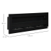 Біокамін зі склом 120 см 120х40 см 1200х400 Black Black Fireplace