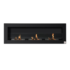 Біокамін зі склом 120 см 120х40 см 1200х400 Black Black Fireplace