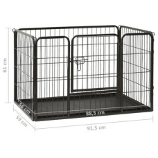 Сталевий манеж для цуценят 91,5x59x61 с